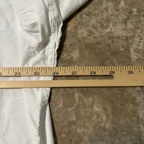 Poncho Shirt Mens XL White Short Sleeve Button Woven Fishing Vented - Picture 8 of 13